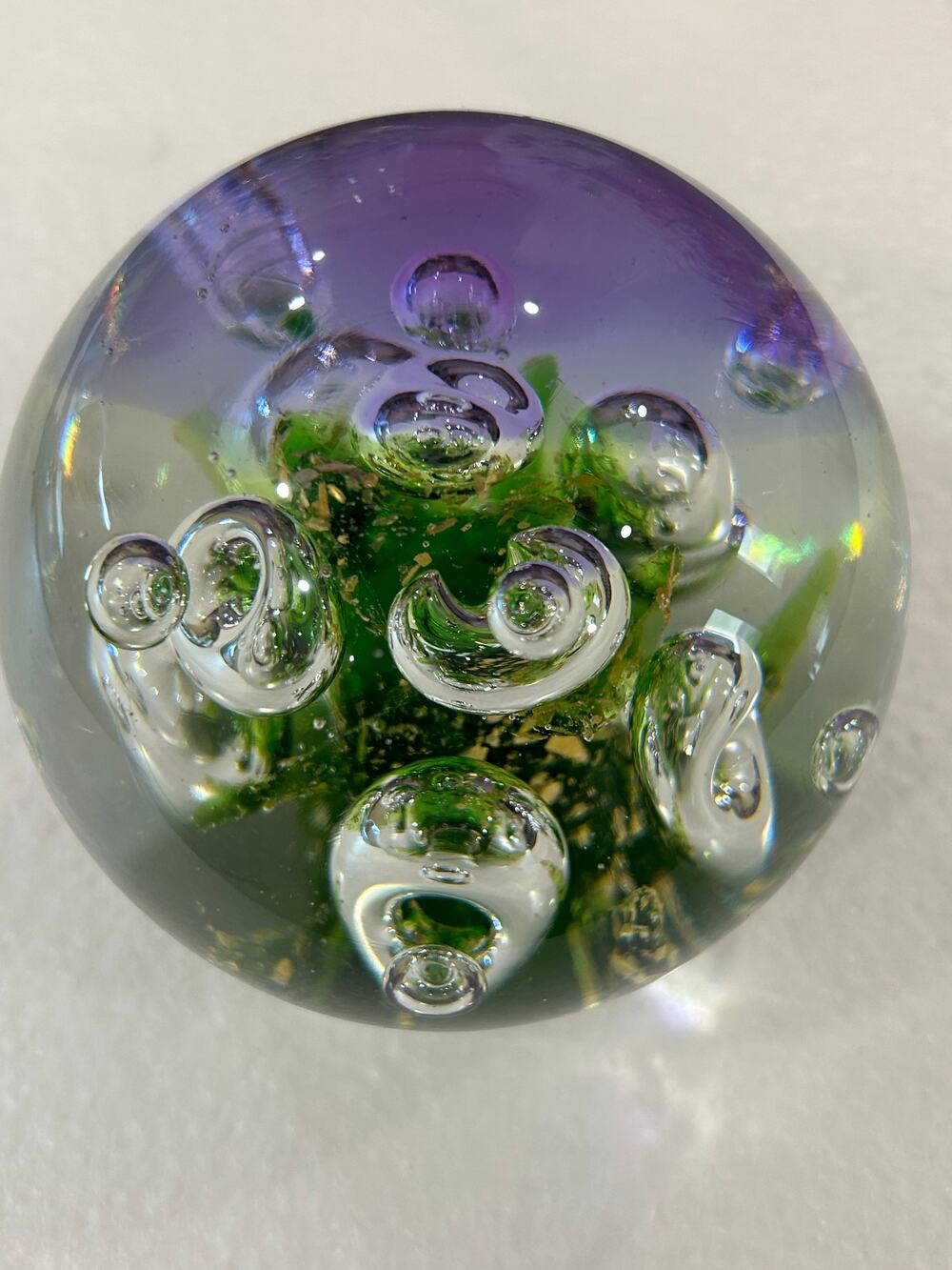 TEIGN VALLEY HANDCRAFTED GLASS PAPERWEIGHT UNIQUE NEBULA